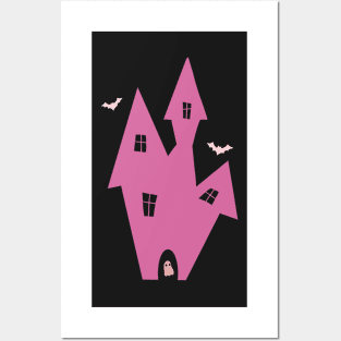 pink haunted house Posters and Art